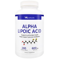 [미국빠른직구] 마이라이프 내추럴스 알파리포산 600 mg 240 야채캡슐, 240정, 1개
