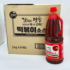진미 잘되는 맛집 떡볶이소스 2kg 1BOX(6개입), 1개