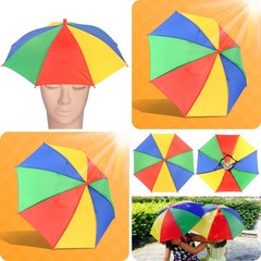 엑사커머스 그늘막 우산 모자 머리에쓰는양산 모자우산
