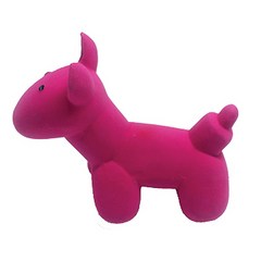 칼리 라텍스 바둑이 핑크 삑삑이 장난감 (약 11cm)