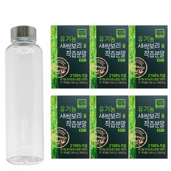 에이치엘사이언스 유기농 새싹보리 착즙분말 원데이 스틱 1 000mg X 30포 + 전용보틀, 6박스, 30g, 6개