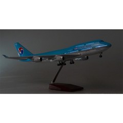 대한항공 보잉 B747 여객기 항공기 비행기 LED 모형 장식 1:160, 1개