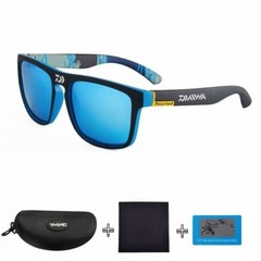 남성용 편광 선글라스 UV400, 박스 블루 첨부