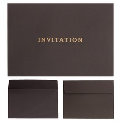 페이퍼포레스트 초대장 초청장 봉투 20매 invitation 웨딩카드 엽서, INVITATION(195X145)초콜릿색-20매CP
