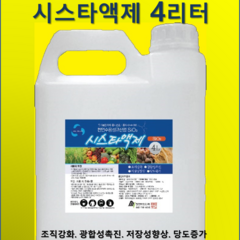 시스타액제 4L 농사엔 수용성규산염 sio3 엽면시비 토양관주 드론방제 항공방제가능 식물영양제, 1개