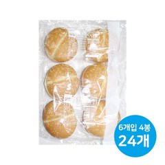 삼립 4.5호 빅햄버거빵 4봉 (총 24개입), 390g, 4개