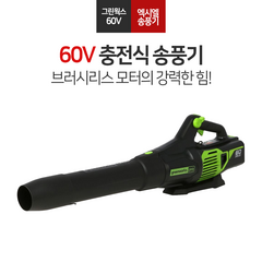 무선송풍기 블로워 그린웍스브로워 60V 엑시얼 충전 브로어 송풍기 낙엽청소기, 60V엑시얼브로워 본체, 1개