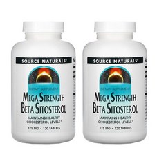 1+1 소스내추럴 메가스트렝스 베타시토스테롤 베타시스테롤 375 mg 칼슘 120 정, 2개, 1+1 (2팩발송)