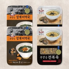 제주 부향순 성게미역국 200g X 2팩 + 전복죽 300g X 2팩 밀키트 제주맛집 직송, 200gX2팩, 300gX2팩, 4팩