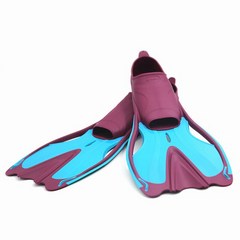 성인용 유연한 편안한 오픈 조절식 수영 오리발 스노클링 실리콘 짧은 지느러미 훈련 전문 다이빙 장비, [05] XL, 04 wine red sky blue_05 XL