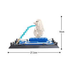 중국레고 싱가폴 머라이언상 파크 키덜트 선물, 4218 머라이언 동상