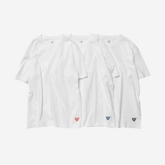 휴먼 메이드 티셔츠 화이트 (3팩) Human Made T-Shirts White (3 Pack)
