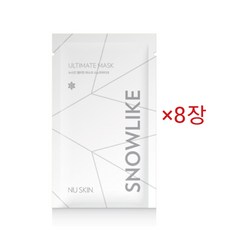 뉴스킨 얼티밋 마스크 팩 스노우 화이트 8매입 미백 기능성 마스크팩, 8개입, 1개