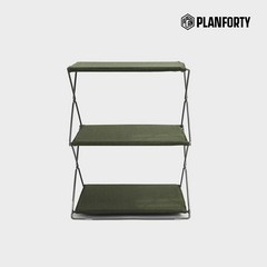 플랜40 캠핑 쉘프 3단 선반 접이식 정리대, 단품