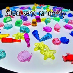 몬테소리교구장 몬테소리 라이트 테이블 투명 오픈 소재 교육용 장난감 어린이용 블록 수학 학습 감각 완구 액세서리, [29] 30pcs random