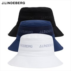 [J.LINDBERG] 남성 골프 모자 제이린드버그 덴버 버킷햇 벙거지 모자, JL네이비, One Size