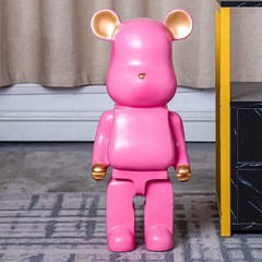 Uinox 베어브릭 저금통 50cm 대형 곰돌이 피규어 인테리어 소품 개업 집들이 선물, 핑크(21*16*50cm)