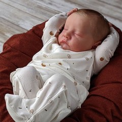 [브리튼] 신생아 리본돌 레비 유연한 입체적인 스킨톤 아기 인형 리얼한, [01] 49CM, [02] Silicone body