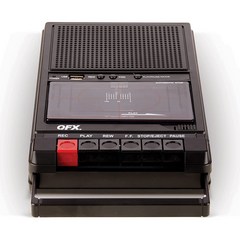QFX 슈박스 카세트 테이프 레코더 USB 플레이어 RETRO-39 / QFX RETRO-39 Tape Recorder with USB Player