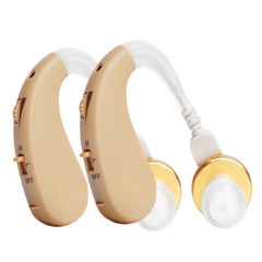 노인보청기 프리미엄 충전식 귀걸이 소형 소리 음성 증폭기 보청기, 충전형 2개+USB 충전선
