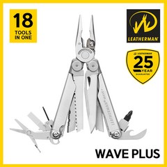 Leatherman 레더맨 공식수입정품 WAVE PLUS 웨이브 플러스 멀티툴 다용도툴 EDC (25년 무상 A/S), 1개