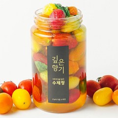 비타민열매를 담은 칼라방울토마토 바질 수제청 500g 고농축 착즙, 1개