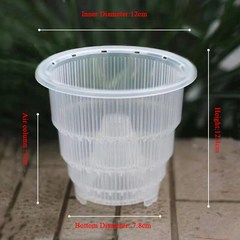 1PC Muti-Size 플라스틱 투명 난초 꽃 재배자 컨테이너 화분 액세서리 DIY 정원 홈 인테리어, 2