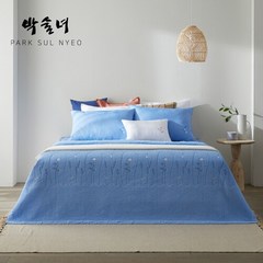 [K 킹] 박술녀 풍기인견 피그먼트 워싱 침구세트 (작품명 청화)