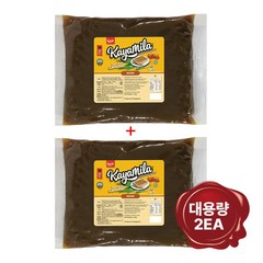 [카야밀라] 싱가포르 카야잼 씨솔트 카라멜 대용량 2.5kgX2개 감성 캠핑 음식 브런치, 2개, 2.5kg