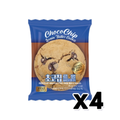 초코칩 르뱅버터쿠키 베이커리간식 75g x 4개, 단품