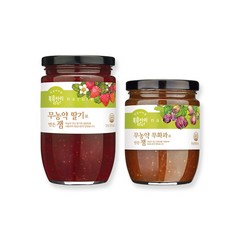 복음자리 무농약딸기잼500g+무농약무화과잼350g, 1세트