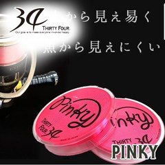 [써티포] 핑키 폴리에스테르 아징 전갱이 라인 200m, 0.4호