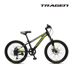 트라젠 TM-22D 22인치 7단 초등학생 아동용 MTB자전거, 블랙/옐로우, 완조립배송