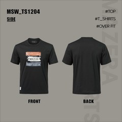마제라 티셔츠 오버핏 MSW-TS1204 BK 공용사이즈 오버핏티셔츠 라운드티셔츠 배드민턴복 배드민턴의류 오남스포츠