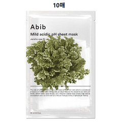 아비브 약산성 pH 시트 마스크 부활초 핏 10매, 1set