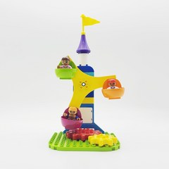 요고요 유아용 블록 듀플로 호환 놀이공원 피규어 소품, 10. 놀이 타워