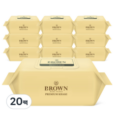 브라운 프리미엄 카키 70매 캡 10+10팩, 선택완료, 단품없음