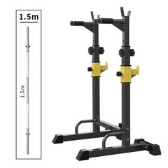 스쿼트랙 분리형파워랙 헬스장 미니 스쿼트렉 데드리프트 하프랙 홈트 단품, 05.블랙W02-패러럴바+1.5m바벨바