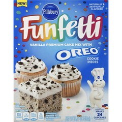 Pillsbury Funfetti 바닐라 케이크 믹스 432g(3팩), 432g, 3개