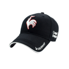 Haengbuk lecoqsportif 골프 모자 남녀공용 모자, 블랙