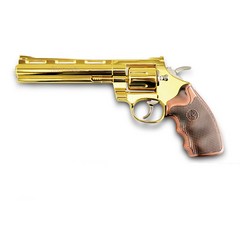 리볼버 화약총 모델건 모형총 합금 추억 장난감 배그, 합금 상자, 골드+6샷+총커버