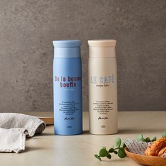 [모던하우스] 12HOURS 프렌치레터 보온보냉 텀블러2P 500ml+500ml, 선택:단일상품