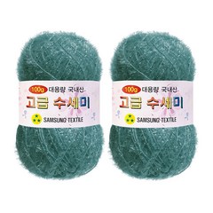 울클럽 대용량 고급수세미 뜨개실 100g 2볼 (총 200g), 165 민트데님, 2개