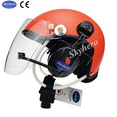 패러글라이딩 헬멧 Paramotor 소음 차단 전원 패러글라이딩 헬멧 EN966 인증 PPG 초경량 항공기, 자주색, m 57 58cm, 1개