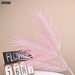 DFMEI 모조 식물 3분산미규 산미엽 북유럽 망홍엽 철잎 혼례 모조화 조화 꽃꽂이, 핑크색, 1개