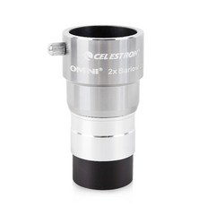 CELESTRON-옴니 2X 바로우 접안 렌즈 확대 전문 고배율쌍안경 간편한사용 망원경 부품 천체, 한개옵션0