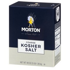 Morton Kosher Salt Coarse 몰튼 코셔 솔트 굵은 소금 1.36kg, 1팩, 1360g