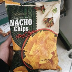 피코크 온더보더 나쵸칩 비프화이타맛 100g, Nacho Chips