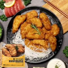 노랑 튀겨나온 참치 통살 생선까스 소스 포함 500g, 1봉