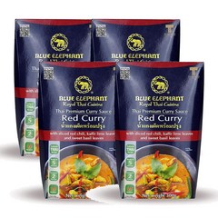 미국 발송 블루엘리펀트 푸팟퐁커리 태국 레드 카레 소스 300g X 4개 Blue Elephant Thai Sauce Red Curry